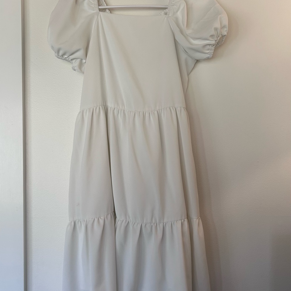Elegant White Kids Dress